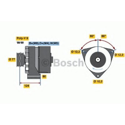 6033GB3019 ΔΥΝΑΜΟ BOSCH 24V 80A M/S ACTROS