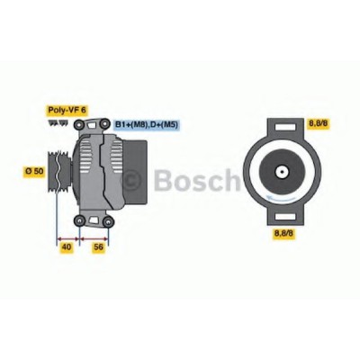 0986041590 (0123510108) ΔΥΝΑΜΟ 14V 115A MERCEDES ΑΝΑΚΑΤΑΣΚΕΥΗΣ BOSCH