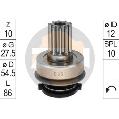 ZN0851 ZEN (9002336204) ΓΡΑΝΑΖΙ ΜΙΖΑΣ 10Δ. BOSCH VW PASSAT/VW JETTA