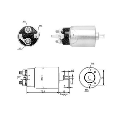 ZM 5-981 ZM (21304 7009, 21305 7011 ) ΜΠΟΥΤΟΝ  ΜΙΖΑΣ 12V HITACHI NISSAN
