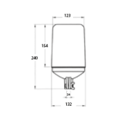 411/12V DASTERI ΦΑΡΟΣ ΠΕΡΙΣΤΡΟΦΙΚΟΣ ΜΕ ΒΡΑΧΙΟΝΑ 12V