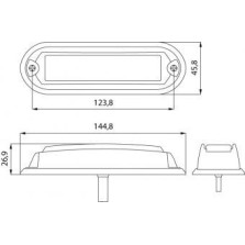 DSL-GHST2AS DASTERI ΦΑΝΟΣ LED ΠΟΡΤΟΚΑΛΙ ΑΝΑΛΑΜΠΗΣ 10-30 VOLT ΜΑΥΡΗ ΒΑΣΗ