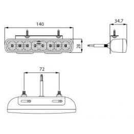 DSL-108X.05 DASTERI ΦΑΝΟΣ LED ΑΝΑΛΑΜΠΗΣ 10-30V ΠΟΡΤΟΚΑΛΙ